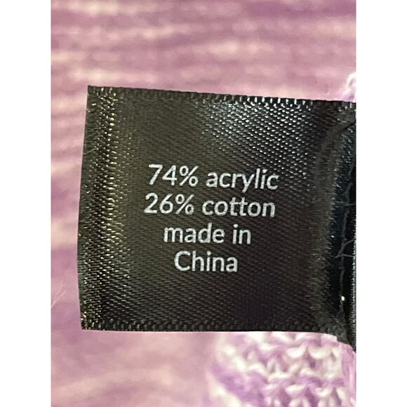 Lane Bryant NEW Plus Size 18-20 Lavender White Button Chunky Knit Cardigan - Picture 9 of 11